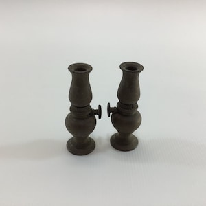 Miniature Oil Lamps Vintage Brass Dollhouse Miniatures 1:12 Scale Shadow Box Diorama Supplies