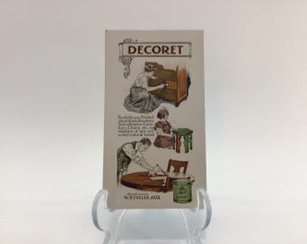 Ink Blotter Vintage Decoret Wood Furniture Finish Advertising Ephemera
