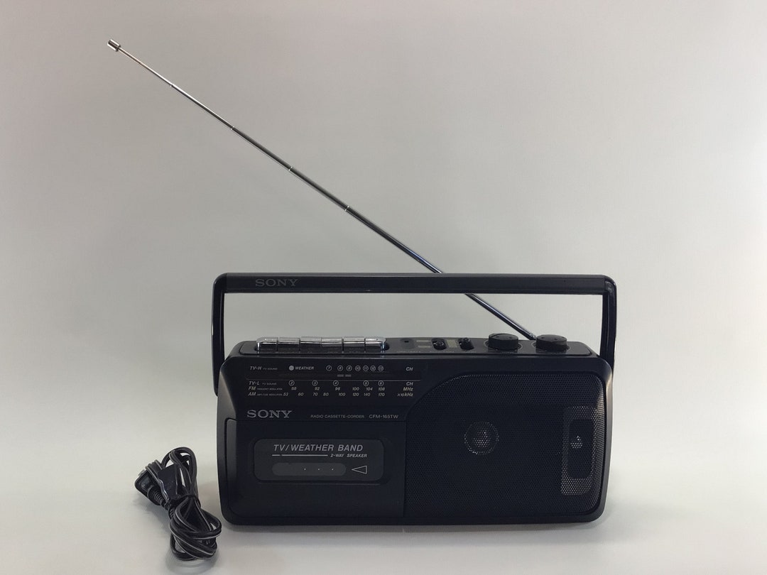Sony Radio Cassette Corder Model CFM-165TW AM FM Weather and Television ...