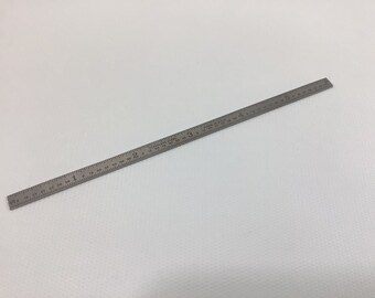 Precision 6" Ruler 1/64" Scale Mid Century Made in USA Quality Stainless Steel Draftsman Tool Accessory Office Desk Pocket Straight Edge