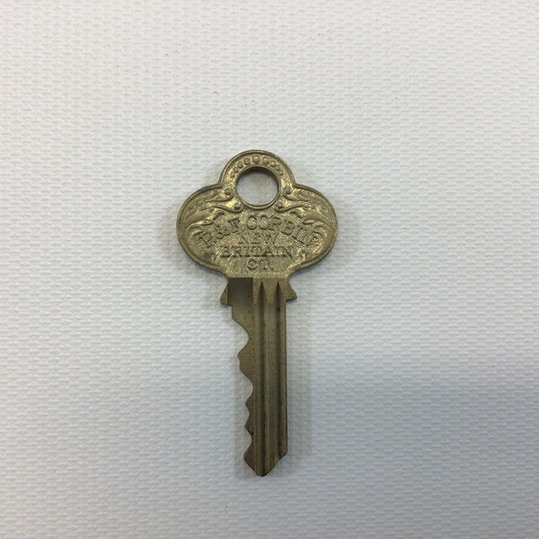 Vintage Brass Door Key B and F Corbin New Britain