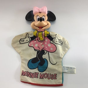 Minnie Mouse Hand Puppet Vintage Walt Disney Productions Toy