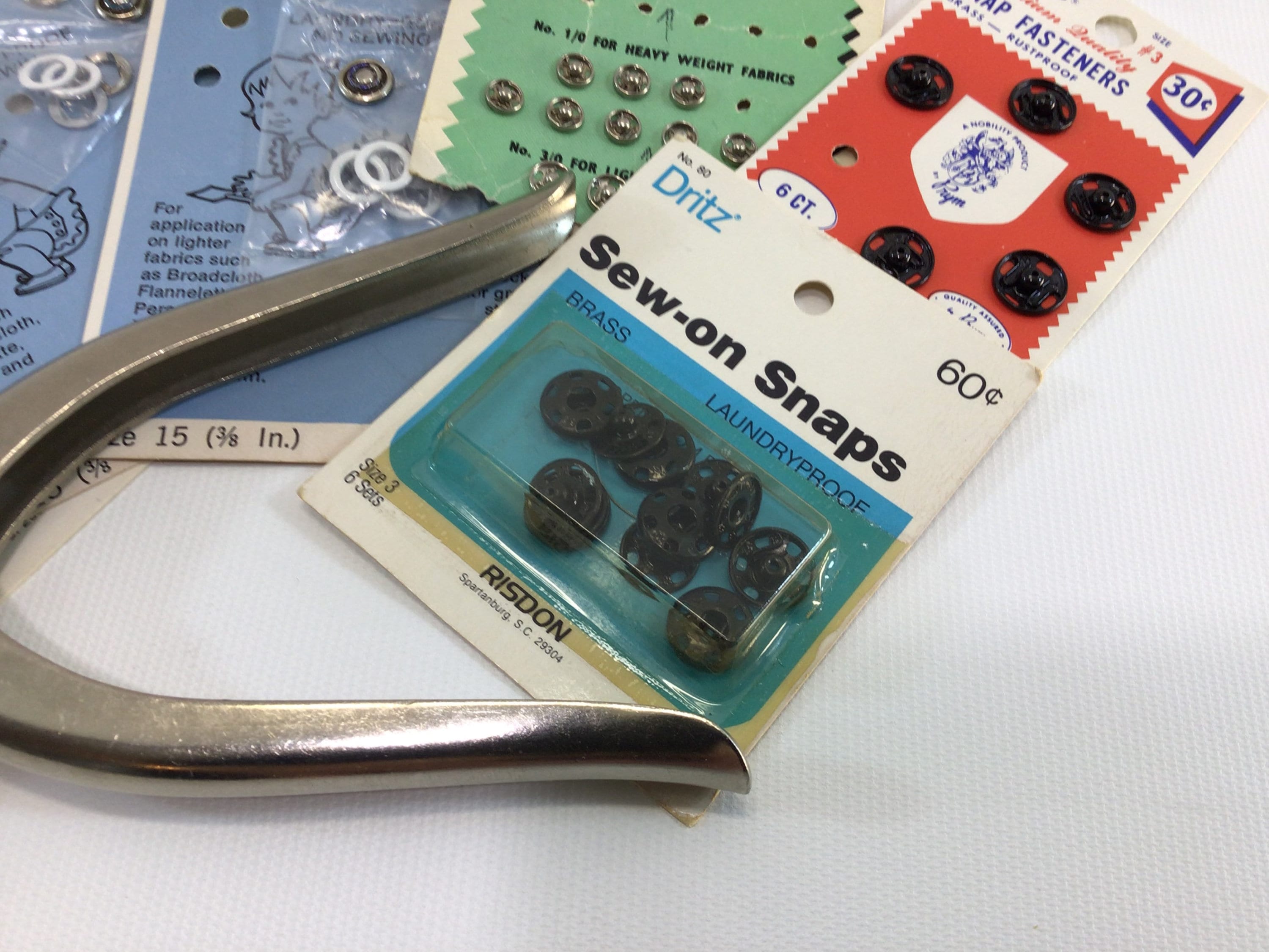 Snaps Fasteners Lot Vintage Mid Century Sewing Notions Etsy