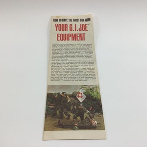 GI Joe Most Fun with Your Equipment Pamphlet 1960&#39;s Hasbro 12&quot; Action Soldier Ephemera