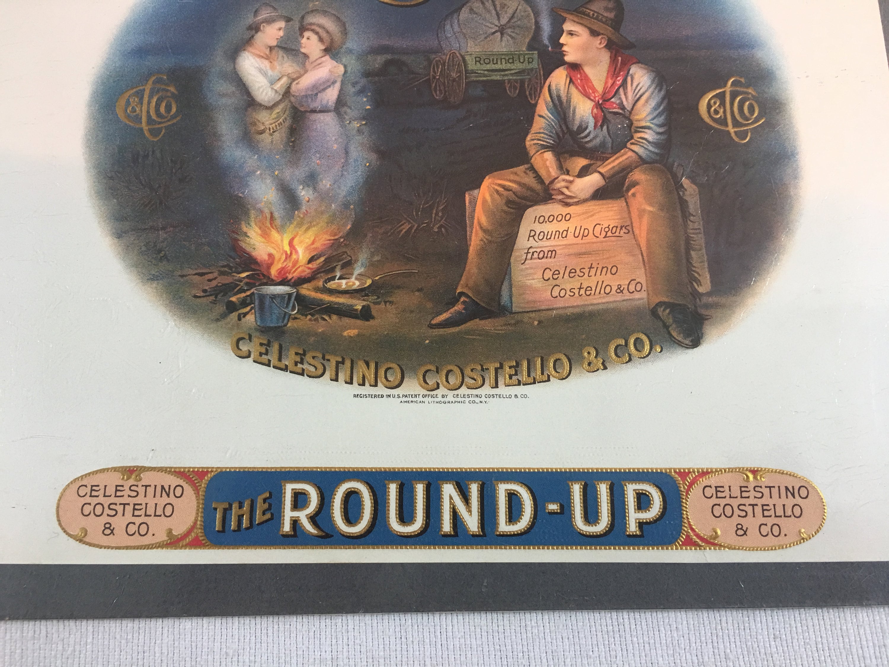 Vintage RoundUp Cigar Box Label Celestino Costello & Co Etsy