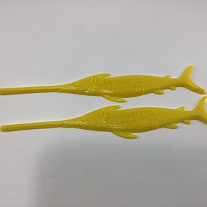 Swordfish Cocktail Swizzle Stir Sticks Vintage Barware Advertising Boston Fish Pier image 4