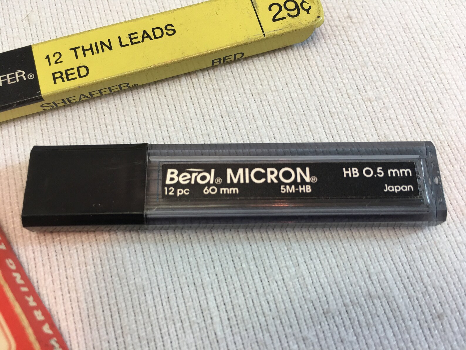 Mechanical Pencil Leads Red Listo Berol MICRON HB .5 F Etsy