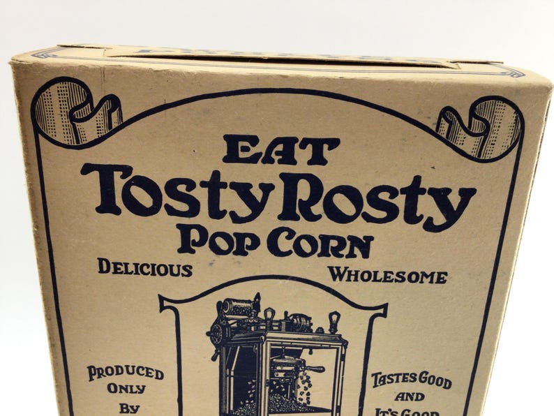 Cretors Pop Corn Box Vintage 1930s General Store Advertising Ephemera ...