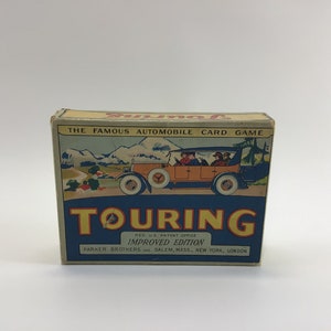 Touring Improved Edition Card Game Antique Parker Brothers Family Parlor Games