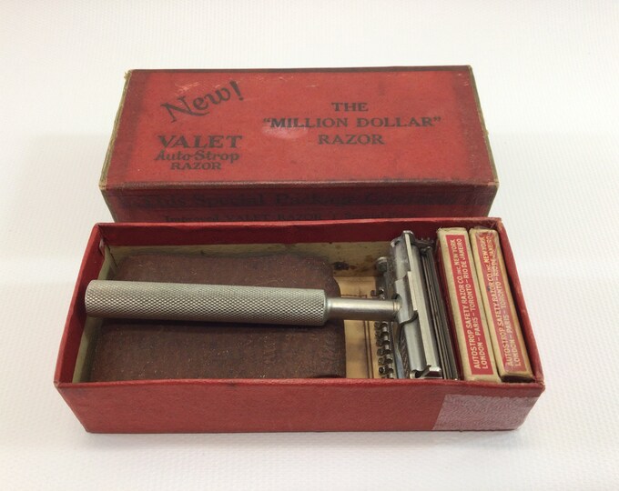 Valet Safety Razor Valet Auto Strop Safety Razor Blades and Strop in Original Box Vintage ...