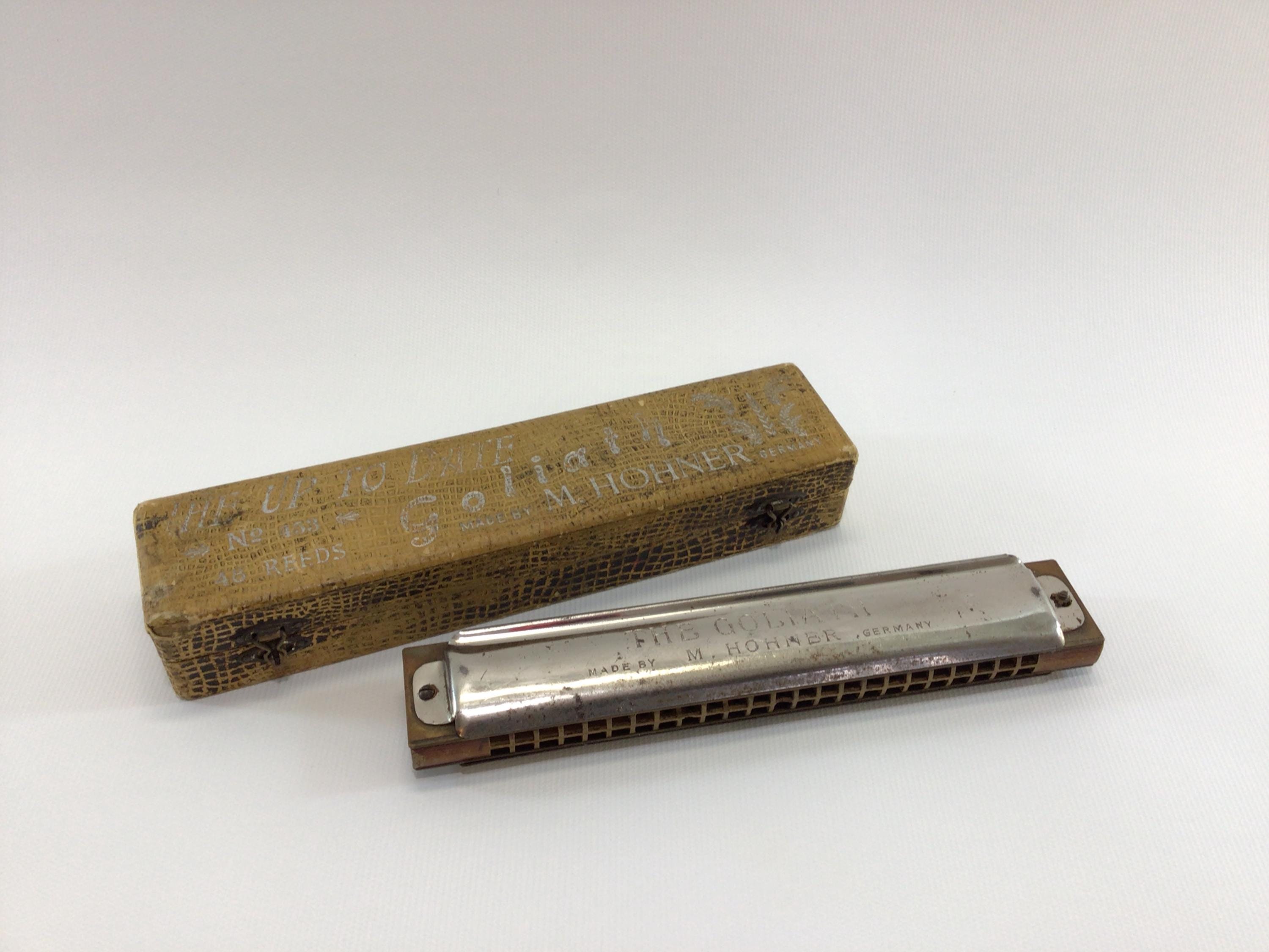 Hohner Goliath Harmonica 48 Reed C No 453 Antique 19th Century