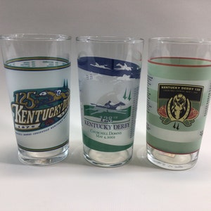 Kentucky Derby Mint Julep Tumbler Glasses 1999, 2002 and 2004