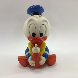 Walt Disney Dewey Duck Shelcore Soft Vinyl Vintage Squeak Toy Donald Duck&#39;s Nephew