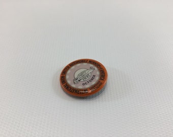 United Automobile Workers 1937 October Convention Pin Vintage Detroit Memorabilia Bastian Bros Celluloid Novelties Pinback Button UAW CIO
