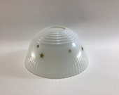 Lamp Shade 7 quot Opalescent Fluted with Gold Stars Vintage Replacement Part