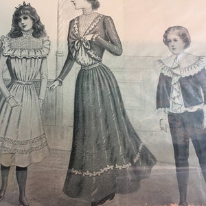 Victorian Fashion Book Plate Etchings, Pg. 331 / 332 From the March