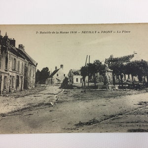 WWI Postcard Battle of the Marne France 1918