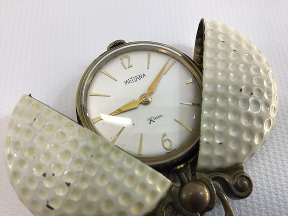 Golf Ball Pocket Watch Vintage Medana Swiss Movement in Butterfly Opening Case Made in Germany Etsy