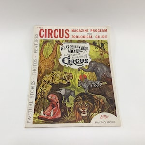Vintage Advertising Ephemera Hugo Oklahoma Circus Program Al G Kelly and Miller Bros Circus