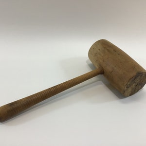 Meat Tenderizer Wooden Mallet Antique Primitive Country Kitchen Farmhouse Decor