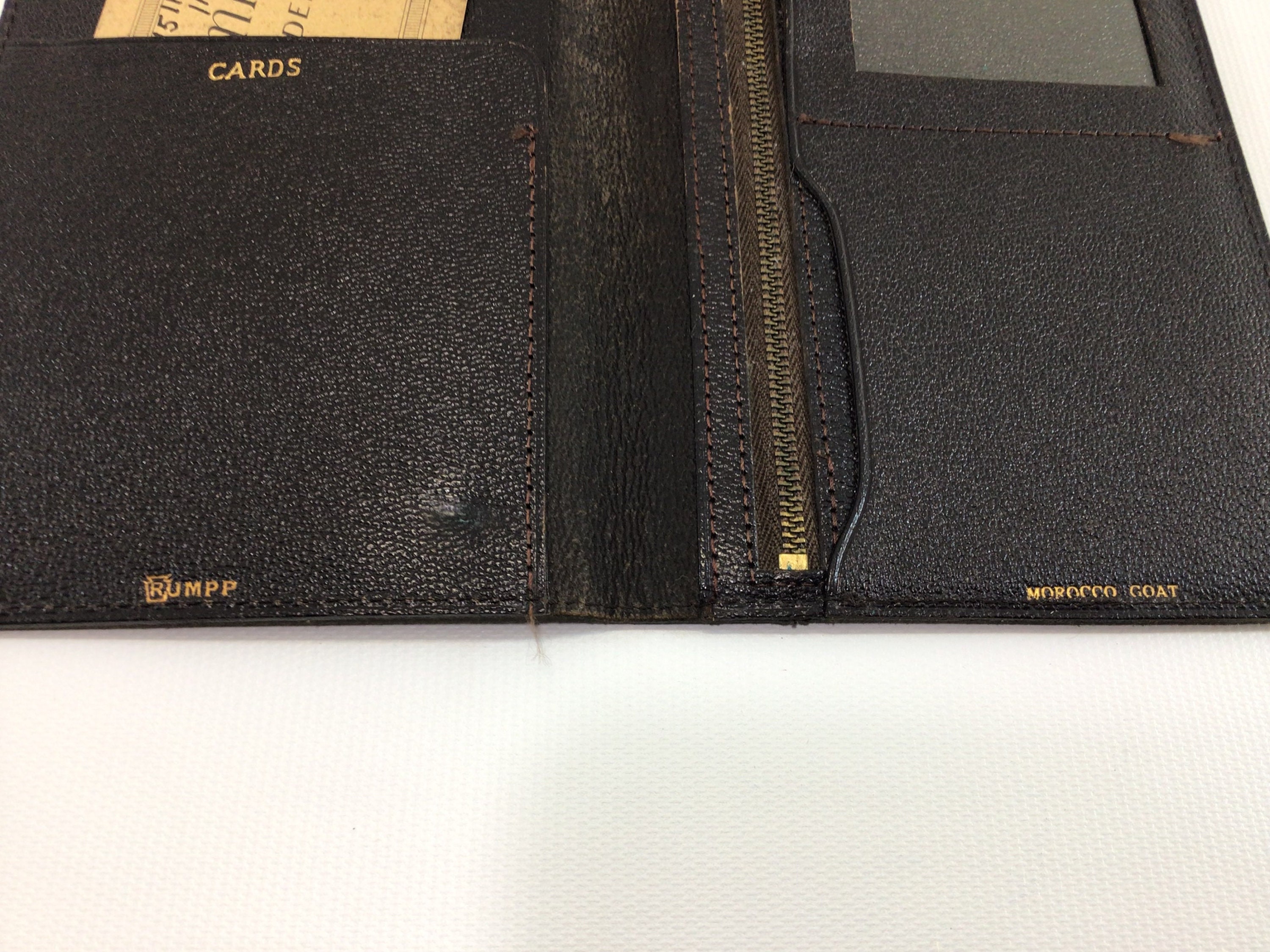 Rumpp Wallet Antique Leather Travel Passport Wallet Rumpp Morocco Goat Bi Fold 5 ...