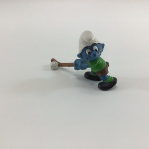 1980 Peyo Smurf Croquet Vintage Toy Figurine
