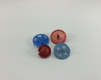 Cracker Jack Prize Spinning Tops 1960s Vintage Miniature Plastic Toys