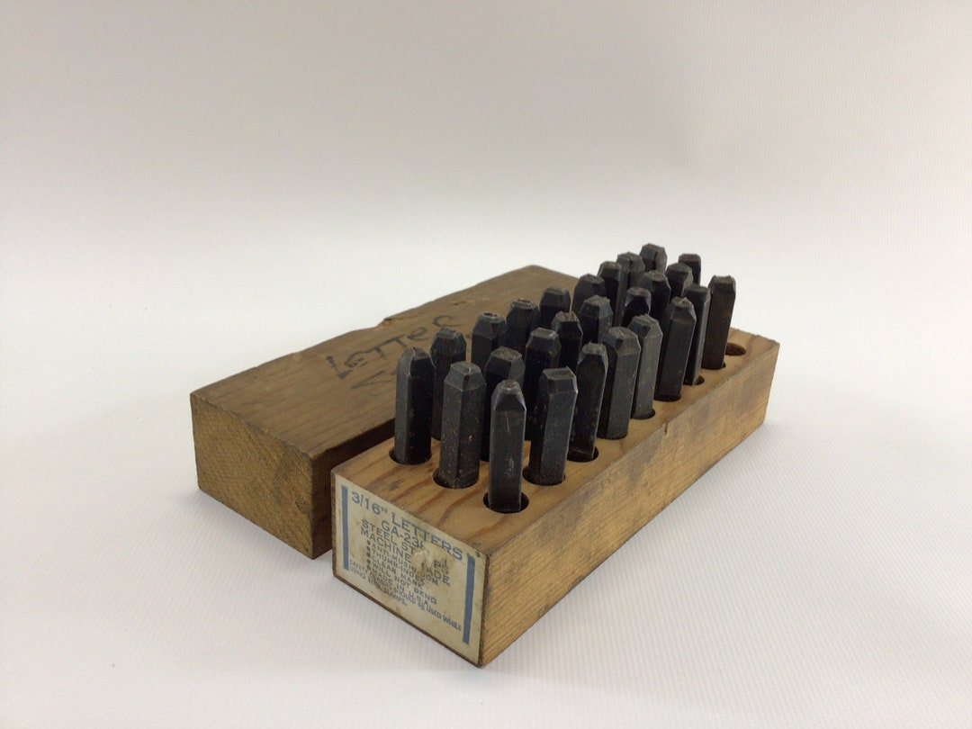 3/16 Letter Stamp Set Vintage Steel Metal Punch Art Craft Tools Kit Etsy