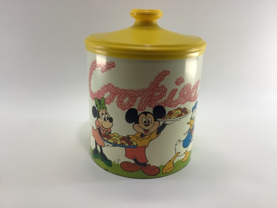Disney Cheinco Cookie Jar Tin Fun Mid Century Kitchen Storage | Etsy