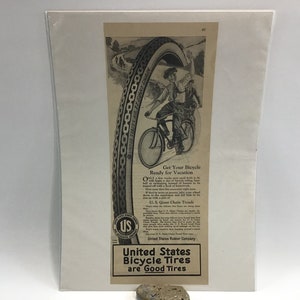 1925 Magazine Advertisement Old Paper Ephemera US Rubber Co. Bicycle Tires