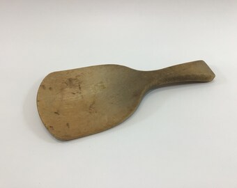 Wooden 9" Butter Paddle Antique Country Kitchen Treenware Decor Worn Primitive