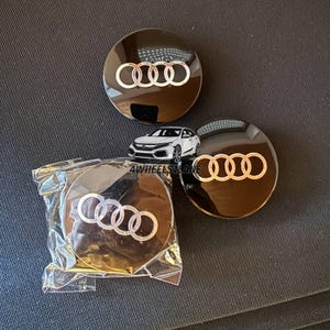 4 Stück Nabenkappen für Audi 56 mm / 51 mm Nabenkappen