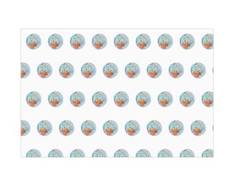 Colorful Globe Gift Wrap: Eco-Friendly Holiday Wrapping Paper