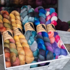 Custom Fiber, **Dyed-to-Order**, Hand-dyed Combed Top for Spinning and Felting