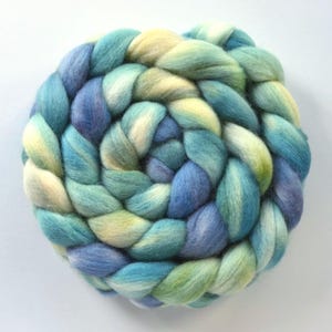 Reverie, Hand Dyed Falkland Combed Top, Roving for Spinning, Felting Wool, Indie Dyed Fiber