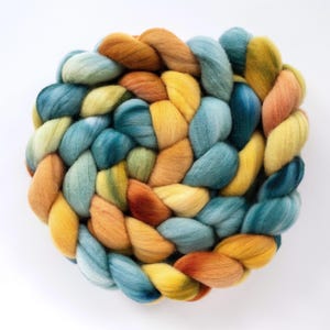 Chronos, Hand Dyed Targhee Combed Top, Roving for Spinning, Felting Wool, Indie Dyed Fiber