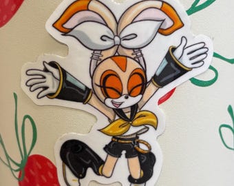 Cream the Rabbit Kagamine Rin Vinyl Sonic Sticker