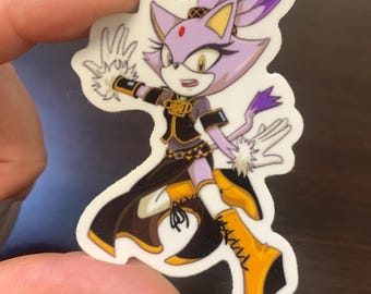 Blaze the Cat Megurine Luka Vinyl Sonic Sticker