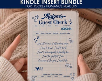BookTok Kindle Insert Bundle | Hockey Romance Kindle Insert | Printable Kindle Decor | Reader Gift | Sports Romance Accessories