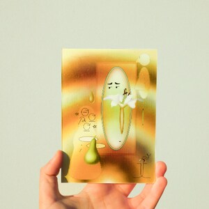 Observando una pera (Tarjetas lenticulares)