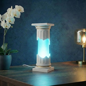 LED-lamp in Griekse stijl - Gaming setup & bureau-accessoires - Vaporwave esthetische decoratie - Cadeau-idee voor streamers