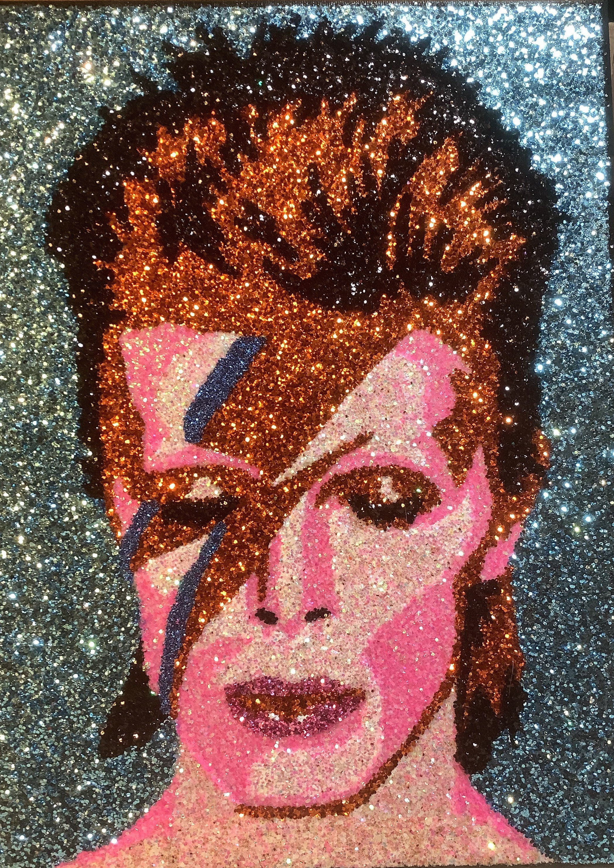 David Bowie - 9x12 Glitter Art - Etsy