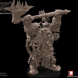 Orc Warlord Miniature | Orc Warboss Proxy | 32mm | AUS | Avatars of War