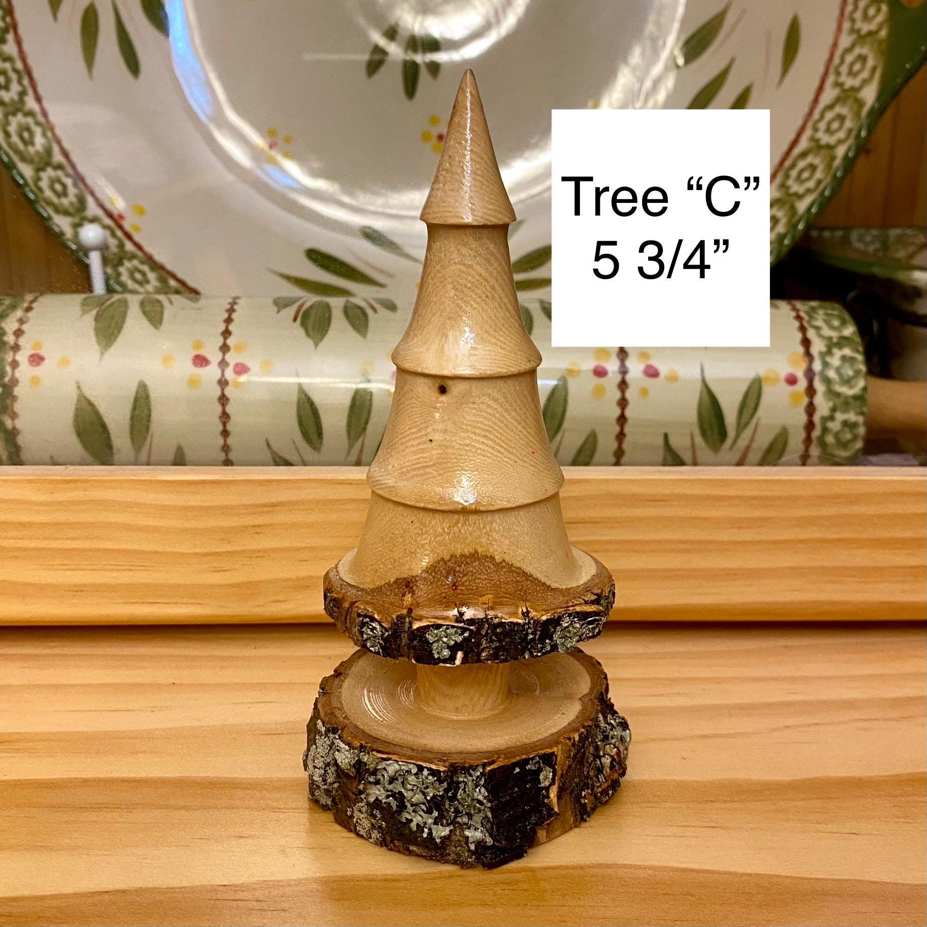 Live Edge Tree Rings Handcrafted Rustic Live Edge Wooden Christmas Trees – Christmas ...