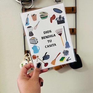 Dios bendiga tu casita - parabéns pela sua nova casa cartão de felicitações (cartão físico 5x7)