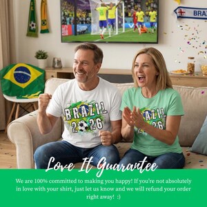 Retro Brasilien 2026 Fußball Shirt | Ästhetische Fußball-Fan-Zahnrad | 2026 Welt Fussball Turnier Top | Brasilien Fussball Jersey Style T-Shirt Bild 7