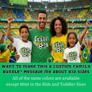 Retro Brasilien 2026 Fußball Shirt | Ästhetische Fußball-Fan-Zahnrad | 2026 Welt Fussball Turnier Top | Brasilien Fussball Jersey Style T-Shirt Bild 8