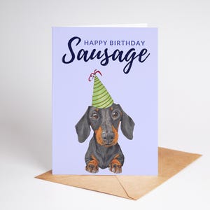Lustige Geburtstagskarte für Dackel, niedliches Tierbesitzer Geschenk, Hunde Liebhaber Karte, Pawsome Gruß, Hündchen Geburtstagskarte für Sie und Ihn