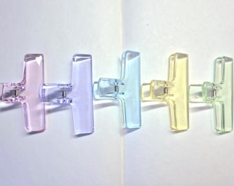 Clips transparentes / Material de oficina, diario, papelería