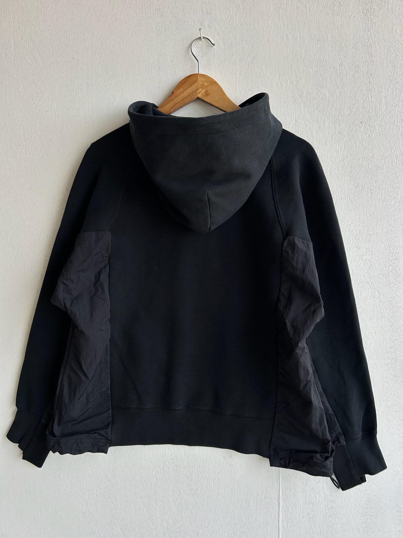 Nike X Sacai Hoodie Black Panel Tech Pullover | Minimal Swoosh